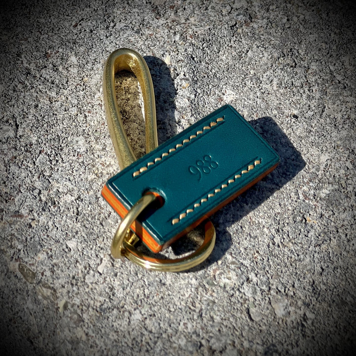 LES/EDC 988 Key Hook - Leather & Brass