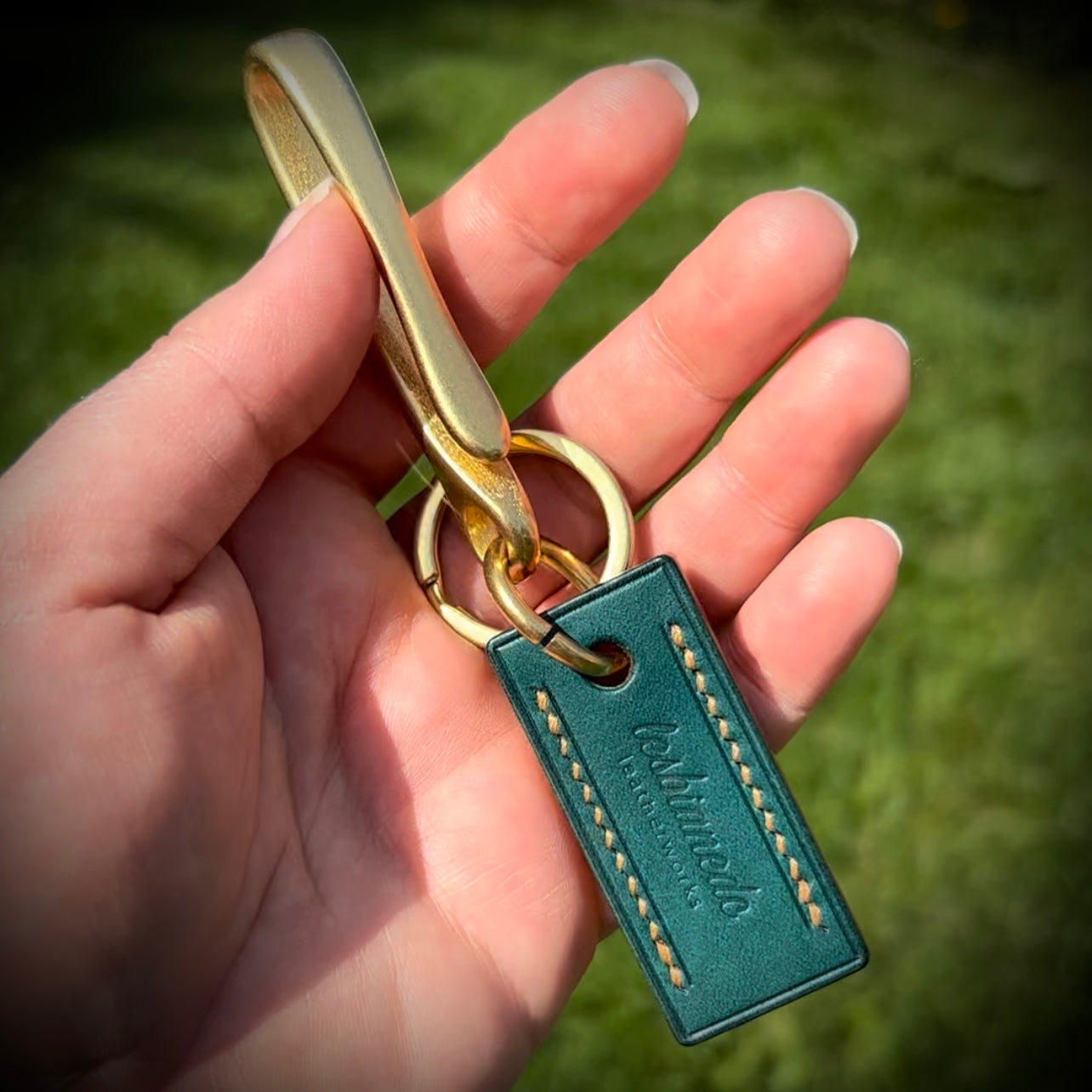 LES/EDC 988 Key Hook - Leather & Brass