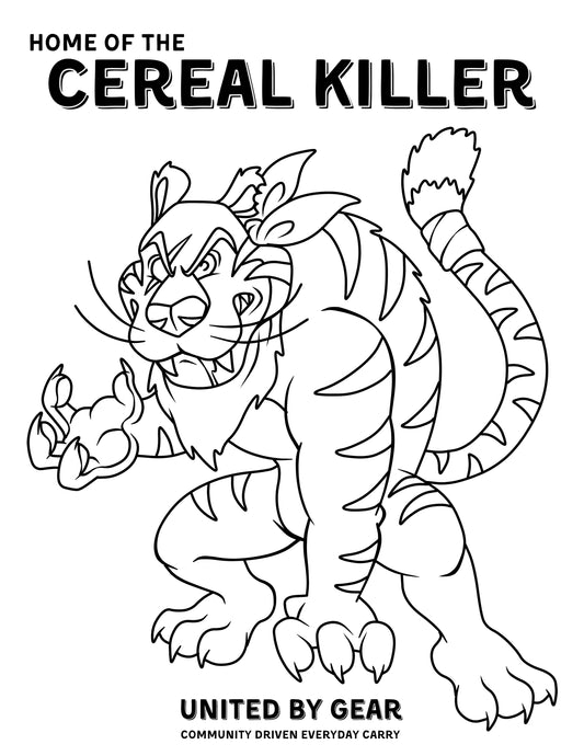 UBG Tony the Cereal Killer - Coloring Page (FREE Digital Download)